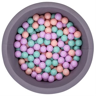 Wellgro Bubble Pops Gri Top Havuzu-Mint/Pembe/Lila