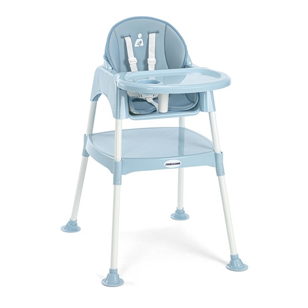 Wellgro Pretty 3in1 Çalışma Masalı Mama Sandalyesi, Bebe Mavisi